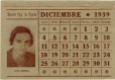 Hoja calendario 1939 Lina Odena